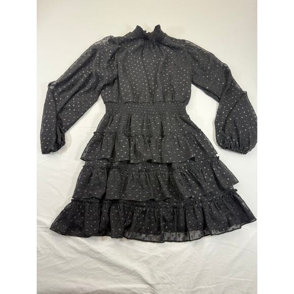 Express Black Ruffle Mini Dress – XS – Excellent Condition - Picture 1 of 8